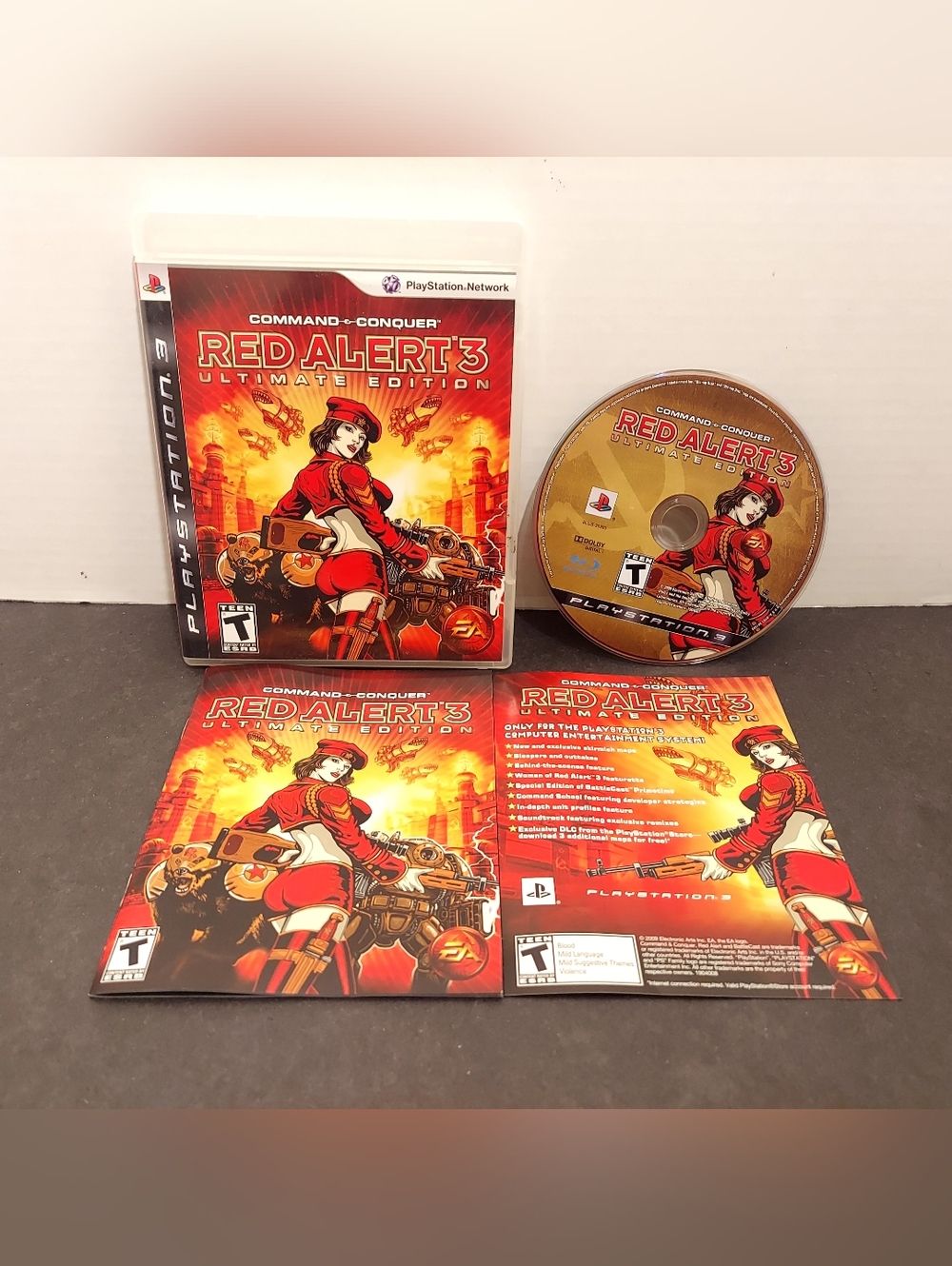 Command & Conquer Red Alert 3 Ultimate Edition ps3 Sony PlayStation 3 cib manual